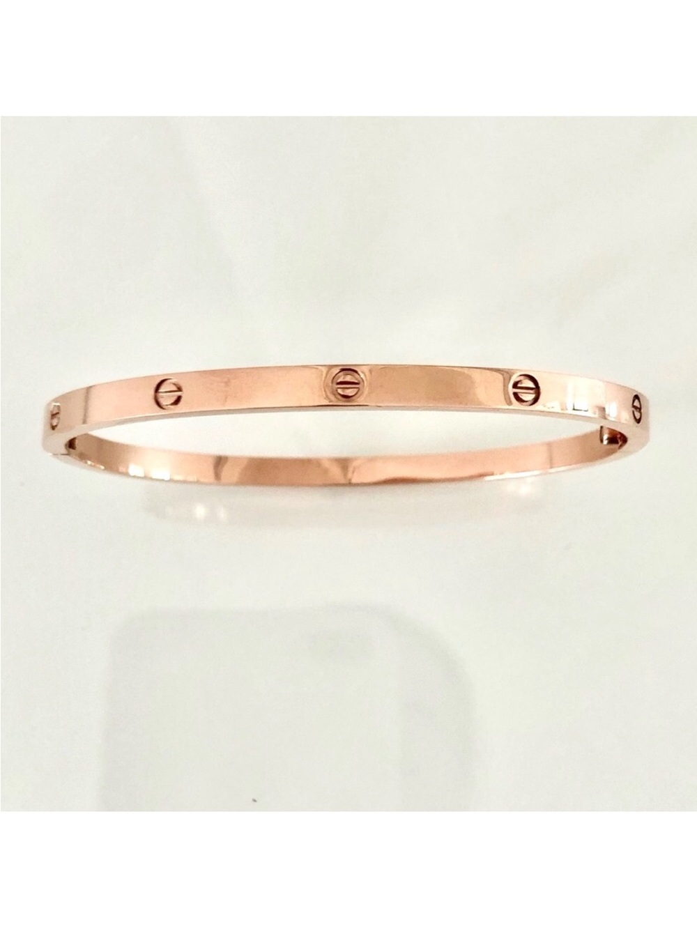 Generic Thin Rose Gold Screw Cuff Bangle Bracelet with Screwdriver